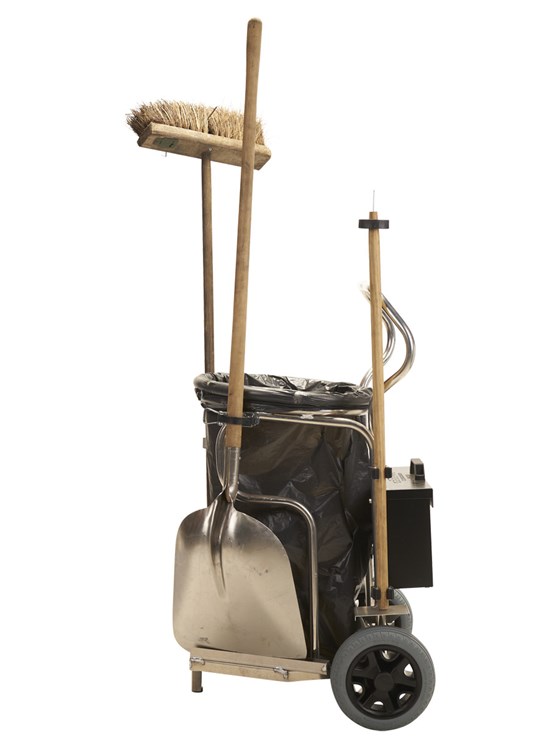 Carrello in alluminio per rifiuti