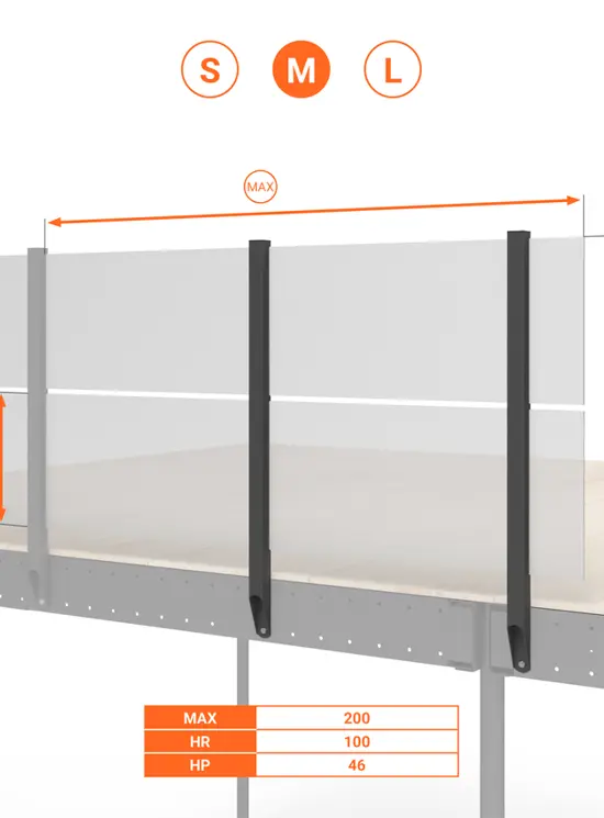 BALAUSTRA A PANNELLI ALTEZZA cm 100