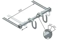 Dubbele verstelling ladderhaak