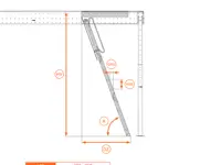 Inklapbare houten trap voor plafonds