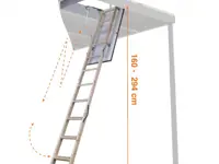 Inklapbare houten trap voor plafonds