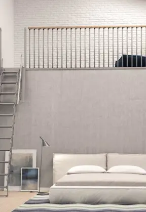 Uitschuifbare ladder voor mezzanines