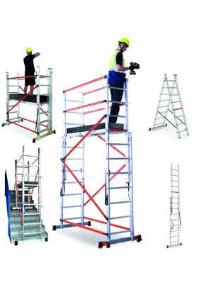 Target+ - Multifunctioneel aluminium ladder / steiger...