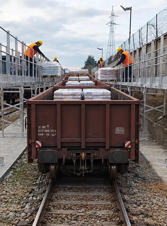 Loopbruggen voor treinen en bussen