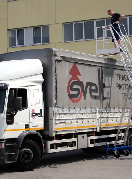 Platform schuifladder