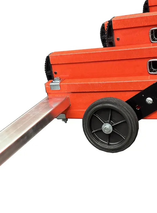 Transportwielen voor uitschuifladders