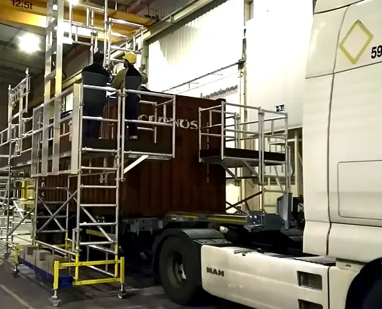 Speciale structuur voor containers