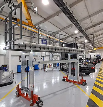 Aluminium en stalen platform voor vrachtwagens